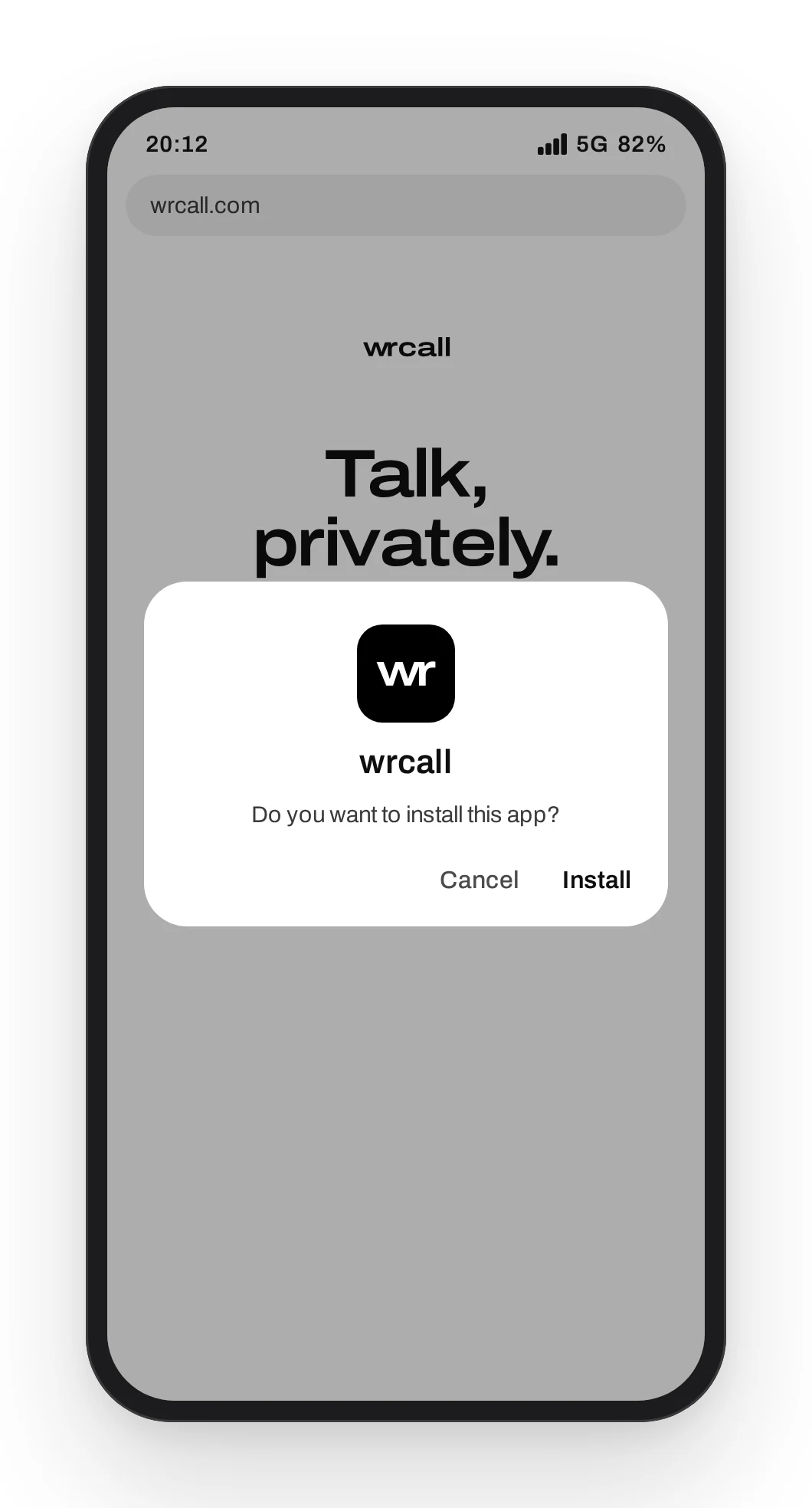 Android asks: do you want to install wrcall?